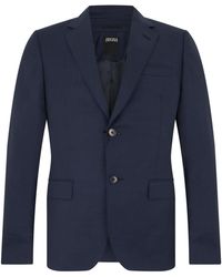 ZEGNA - Single-Breasted Wool Jacket - Lyst