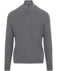 Sease - Graphite Waffle Half Zip Turtleneck - Lyst