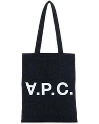 A.P.C. - Laurel Denim Tote - Lyst