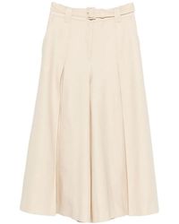 Zimmermann - Belted Wool-Blend Trousers - Lyst