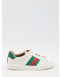 Gucci - Ace Leather Low-Top Sneakers - Lyst