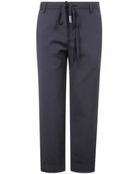 Ann Demeulemeester - "Rael" Cigarette Trousers With Raw Edge Cotton Detail - Lyst