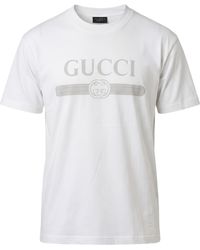 Gucci - Logo Cotton T-Shirt - Lyst