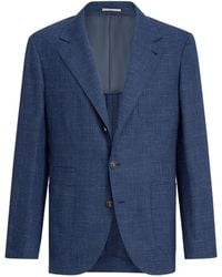 Brunello Cucinelli - Prince Of Wales Deconstructed Blazer - Lyst