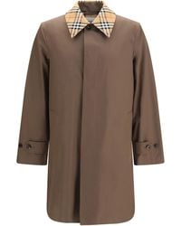 Burberry - Tottenham Cotton Gabardine Coat Sepia - Lyst
