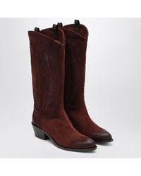 Sartore - Suede Frida Western Boot - Lyst
