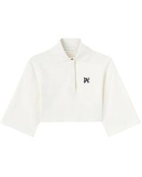 Palm Angels - Monogram Cropped Polo Shirt - Lyst