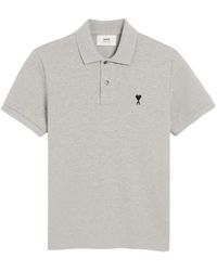 Ami Paris - De Coeur Cotton Polo Shirt - Lyst