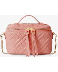 Fendi - Vanity Leather Shoulder Bag With Ff Motif - Lyst