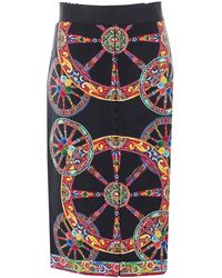 Dolce & Gabbana - Carretto Print Long Skirt - Lyst