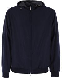 Fedeli - Reversible Bomber Jacket With Hood - Lyst