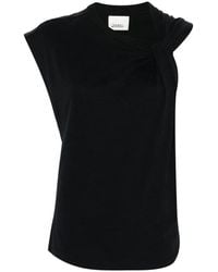 Isabel Marant - Asymmetric Organic Cotton T Shirt - Lyst