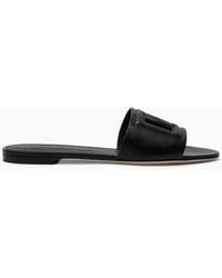 Dolce & Gabbana - Leather Slides - Lyst