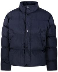 Stone Island - Garment Dyed Crinkle Reps Ny Down Jacket With Duck Down Padding - Lyst
