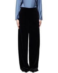 Emporio Armani - Wide Chenille Trousers - Lyst