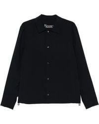 Herno - Double Bi-Stretch Fabric Shacket With Logo Buttons.<Br - Lyst