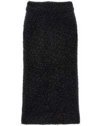 Balenciaga - Tweed Midi Skirt - Lyst