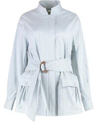 Fendi - Belted Cotton Jacket - Lyst