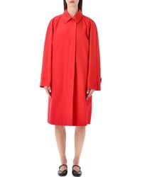 Prada - Single-Breasted Gabardine Coat - Lyst