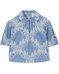 Burberry - Puff Sleeves Polo Ada - Lyst