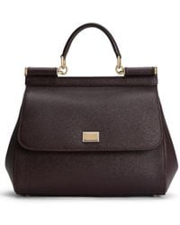 Dolce & Gabbana - Large Winecolored Sicily Hand Bag - Lyst