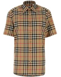 Burberry - Embroidered Poplin Shirt - Lyst