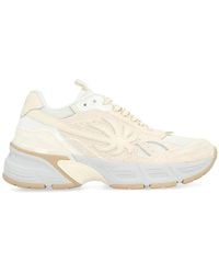 Palm Angels - Leather And Fabric Low-Top Sneakers - Lyst