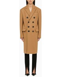 DSquared² - Camel Wool Blend Oversize Deana Coat - Lyst