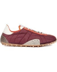 Maison Margiela - Quilted Burgundy Sneakers With Suede Accents - Lyst