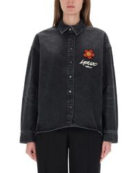 KENZO - "Workwear" Shirt With X Futura 2000 Embroidery - Lyst