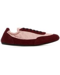 Prada - Two-Tone Re-Nylon And Suede Collapse Sneakers - Lyst