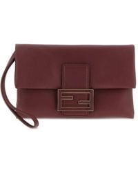 Fendi - Mamma Baguette Leather Pouch - Lyst