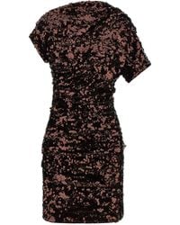 Ganni Sequined Lace Minidress in Black | Lyst Ganni Sequined Lace Minidress in Black | Lyst