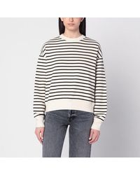 Anine Bing - Ivory/ Striped Dean Sweatshirt - Lyst