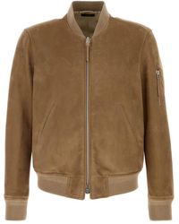 Tom Ford - Light Suede Bomber - Lyst