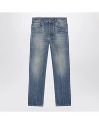 Versace - Distressed Straightleg Jeans - Lyst