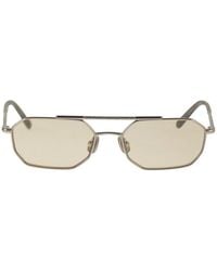 Brunello Cucinelli - Titanium Sunglasses With Polyamide Lenses - Lyst