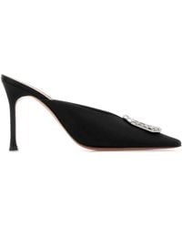 AMINA MUADDI - Satin Camelia Mules - Lyst