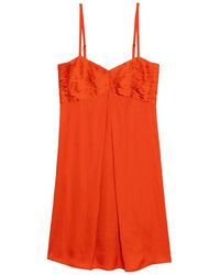 Zadig & Voltaire - Zadig&Voltaire Short Satin Straps Dress - Lyst