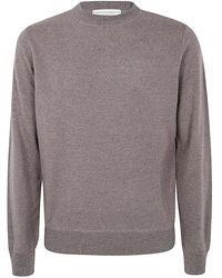 FILIPPO DE LAURENTIIS - Long Sleeves Cashmere Wool Round Neck Sweatshirt - Lyst