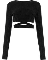 ANDREADAMO - Andreadamo Embellished Viscose Blend Top - Lyst