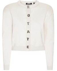 ROTATE BIRGER CHRISTENSEN - Cardigan With Logo - Lyst