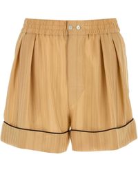 Saint Laurent - Embroidered Silk Bermuda Shorts - Lyst