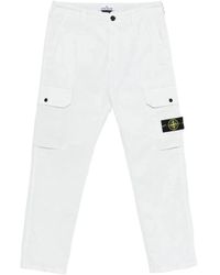 Stone Island - 3100011 Organic Cotton Stretch Broken Twill 'Old' Effect Cargo Pants - Lyst