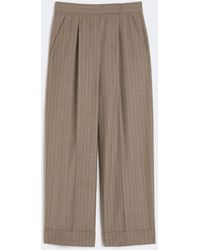 Max Mara - Pinstripe Wool Trousers - Lyst