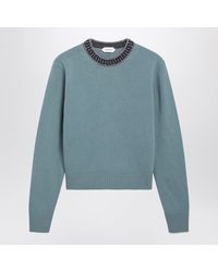 Versace - Light Wool And Cashmere Crewneck Sweater - Lyst