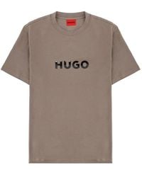 HUGO - Cotton T-Shirt - Lyst