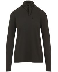 Lemaire - Turtleneck With Integrated Scarf - Lyst