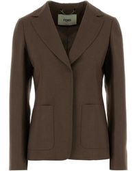 Fendi - Single Breast Jacket - Lyst