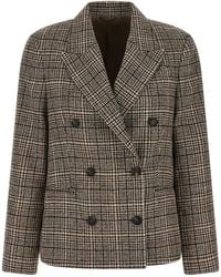 Brunello Cucinelli - Double-Breasted Blazer - Lyst